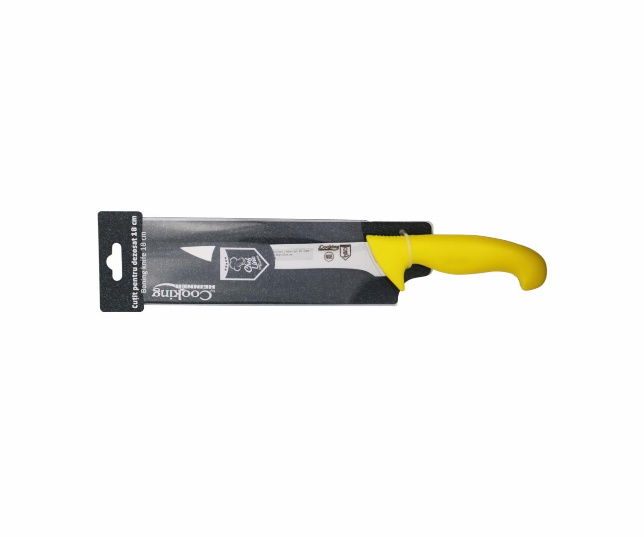 HEINNER CUTIT DEZOSAT PROFESIONAL 18 CM, GALBEN, CHEF LINE, COOKING BY, HR-EVI-P018Y - imagine 3