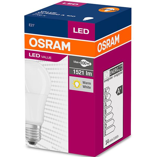 Osram BEC LED, soclu E27, putere 13W, forma clasic, lumina alb calda, alimentare, 000004052899971097 - imagine 2