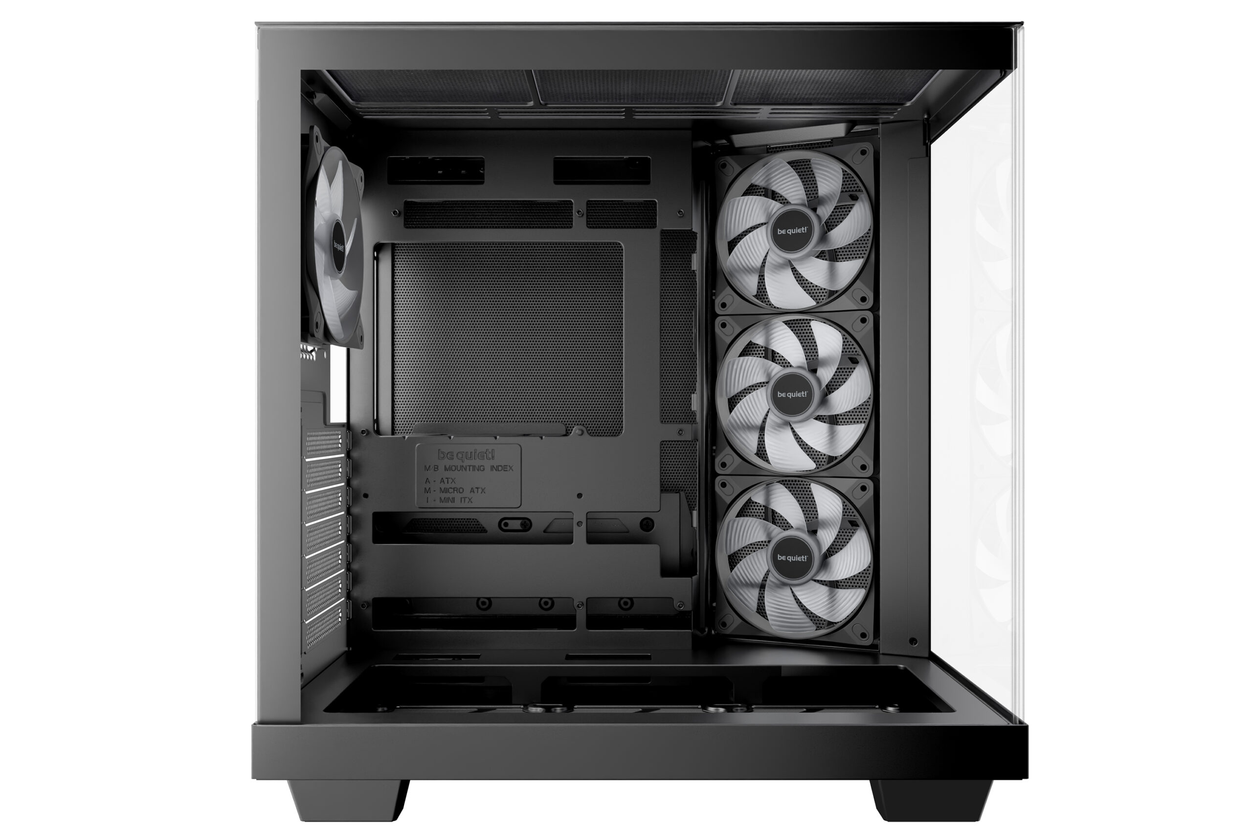 Be Quiet CARCASA Light Base 500 LX Black, middle tower, gaming, fara sursa, suporta 10xfan, BGW85 - imagine 5