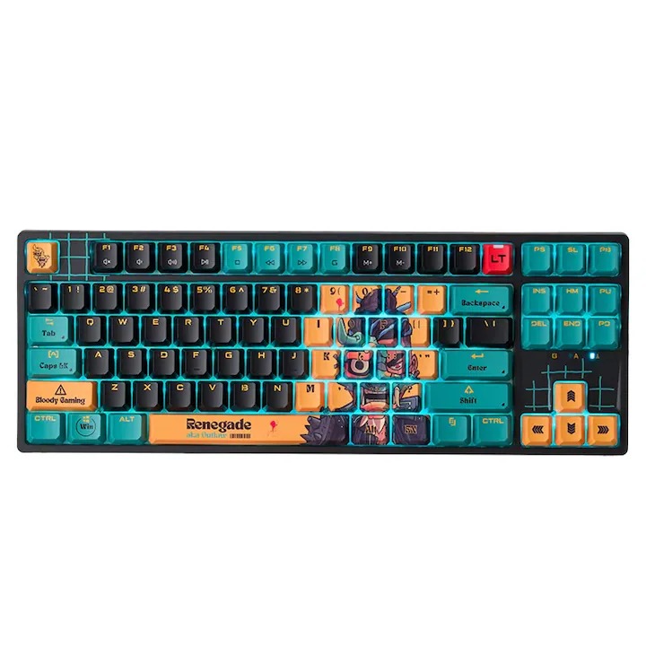 A4Tech Tastatura Bloody AT87 Alpha Optical Switch Performance Keyboard USB Renegade, AT87 Renegad