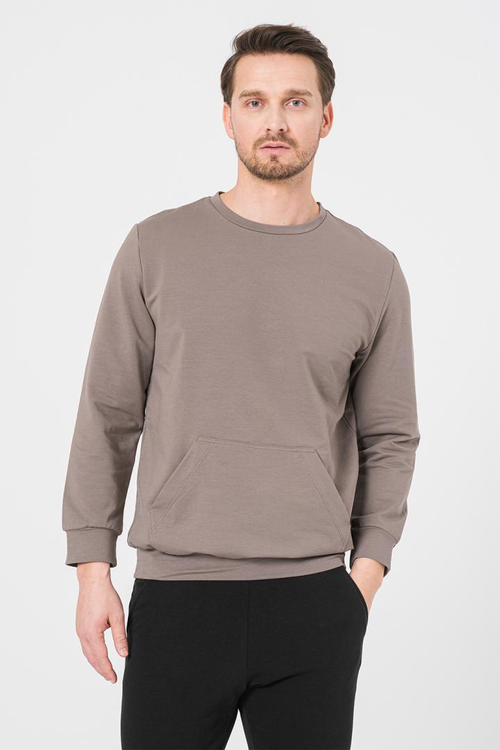 PEGAS BLUZA COTON CASUAL BARBATI TAUPE-L, PS2122-02-054TUP-L