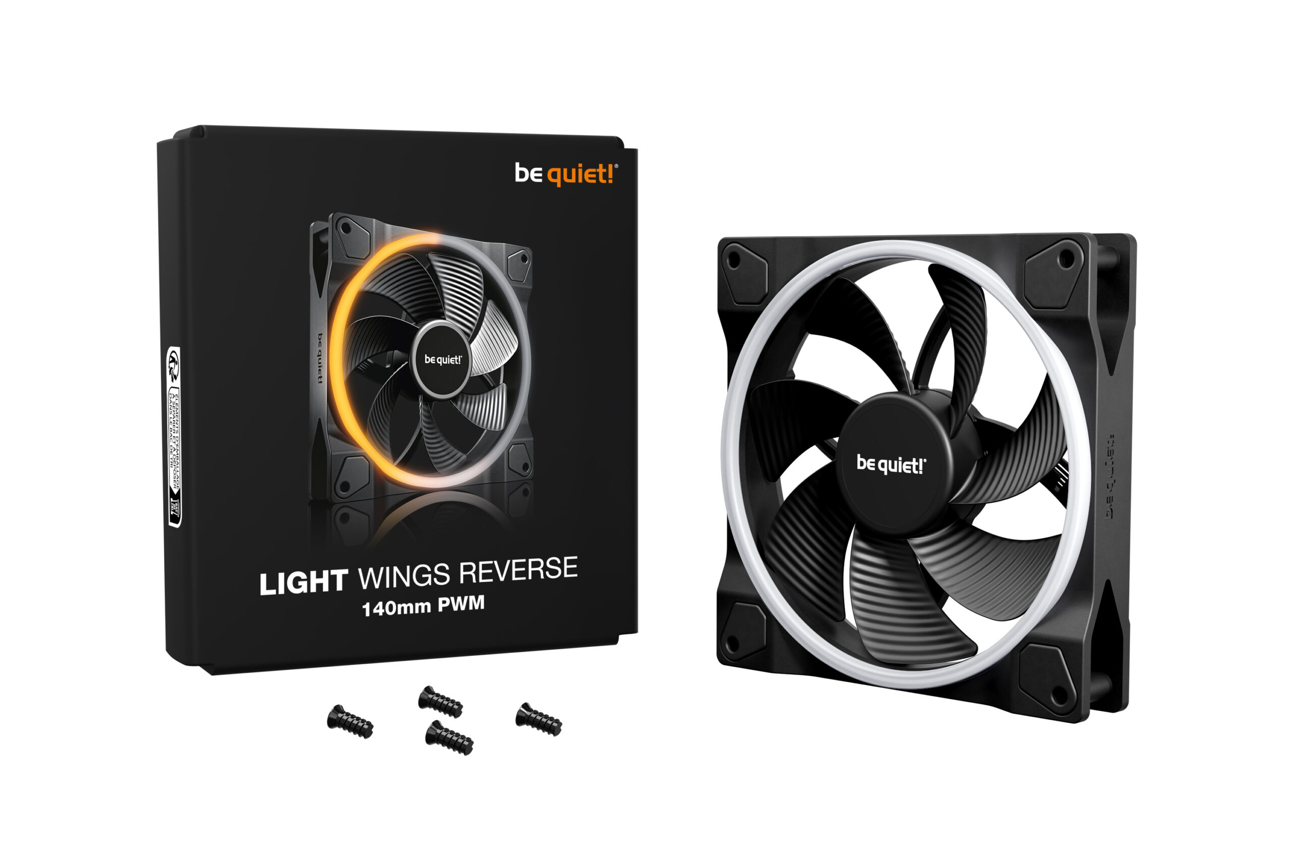 Be Quiet Ventilator ! #LIGHT WINGS" 140mm, 1300 rpm, rifle bearing, PWM, reversibil, negru, BL134 - imagine 4