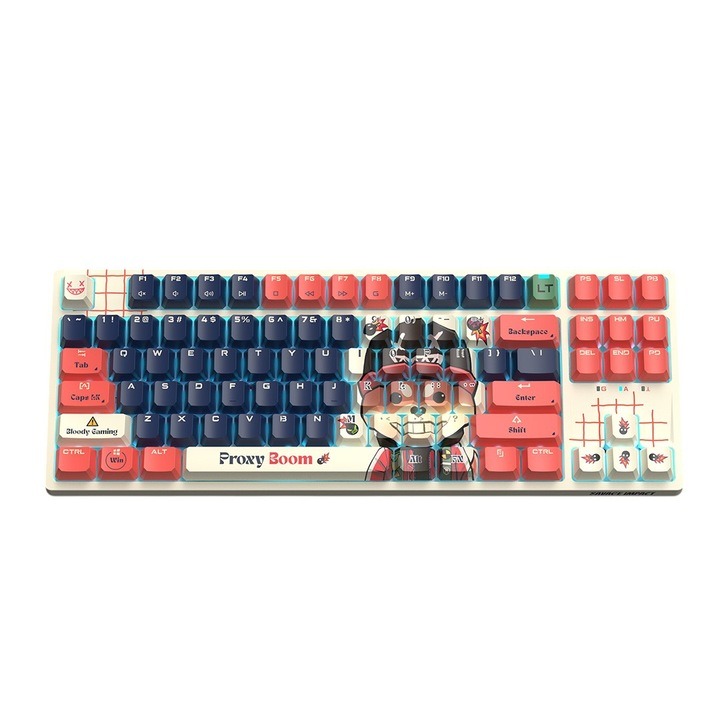 A4Tech Tastatura gaming Bloody AT87 Alpha Optical Switch Performance Keyboard USB, AT87 Proxy Boom - imagine 2