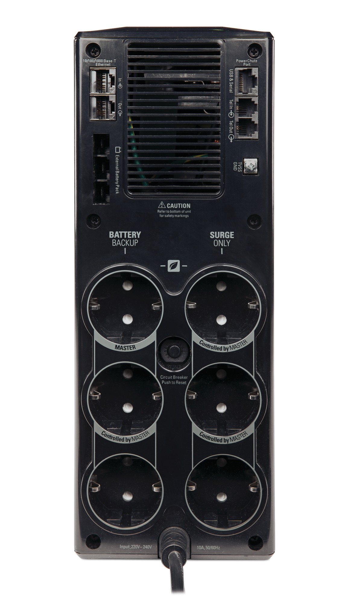 APC UPS, Back-UPS RS,Line Int. cu manag,tower,1500VA/865W,AVR,Schukox4, LCD,11-20 min., BR1500G-GR - imagine 3