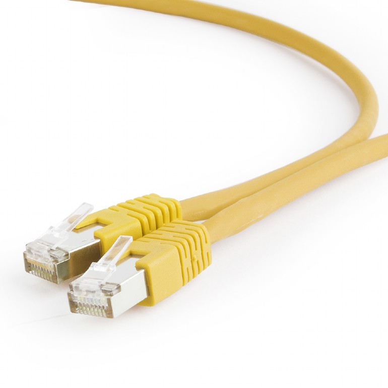 Gembird PATCH CORD S/FTP Cat6a, LSZH, cupru, 0.5 m, galben, AWG27, dublu ecranat, PP6A-LSZHCU-Y-0.5M