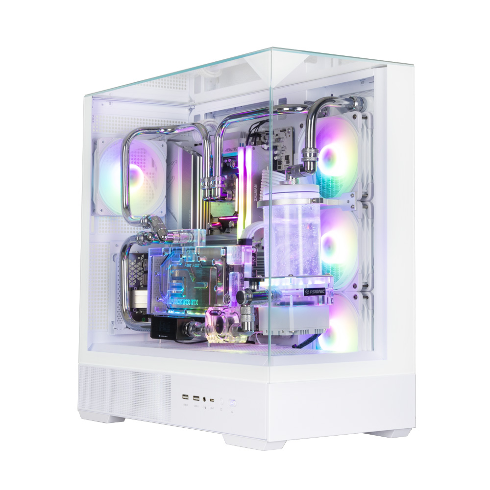 Zalman CARCASA P40 Prism Plus, middle tower, gaming, fara sursa, suporta 9xfan, P40 Prism Plus White - imagine 3