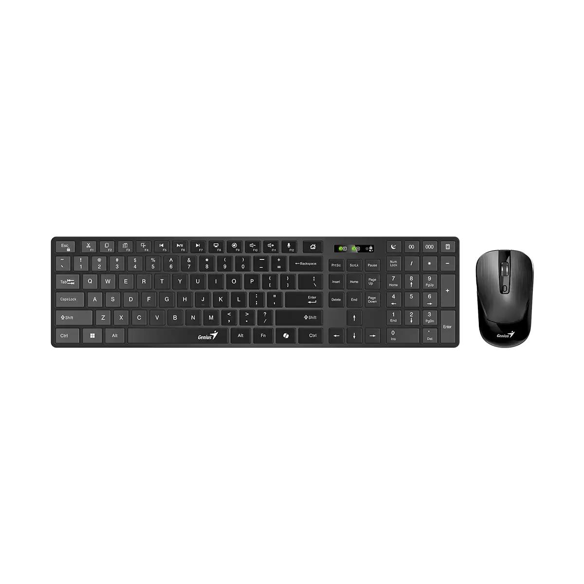 Genius KIT wireless, tastatura wireless 104 taste (multimedia) + mouse wireless 1200dpi, 31340020400