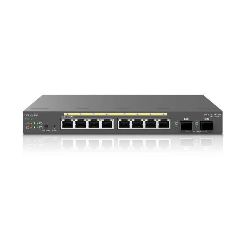 ENGENIUS Ethernet Switch, Gigabit, Poe, EWS2910P-FIT