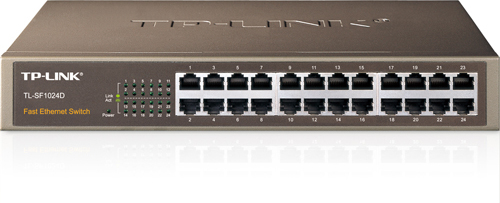Tp-Link SWITCH 24 porturi 10/100Mbps. carcasa metalica, desktop/rackmount, TL-SF1024D