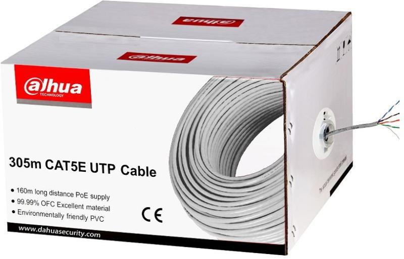 DAHUA Cablu UTP CAT5E 305m; Alimentare PoE: maxim 160m, conductor: 0.45* 4P0.005mm, PFM920I-5EUN