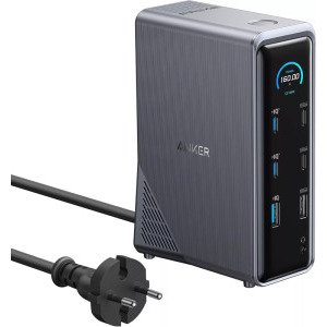 Anker DOCKING Station Prime, porturi: USB Type-C x 4, USB 3.1 gen2 x 5, HDMI 4K @60Hz x 2, A83B63A1