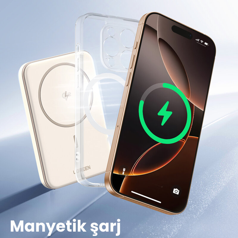 UGreen POWER BANK PB560, 5000mAh, 15W, prindere magnetica Iphone 12 and later, 1 x USB Type-C, 25207 - imagine 9