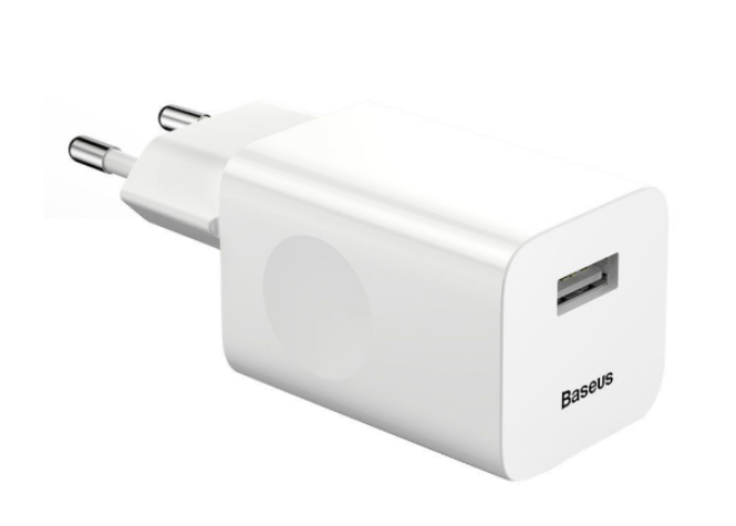 Baseus INCARCATOR retea, Quick Charge 3.0 24W, 1 x USB Output 3.6V-8V/3A, alb, CCALL-BX02