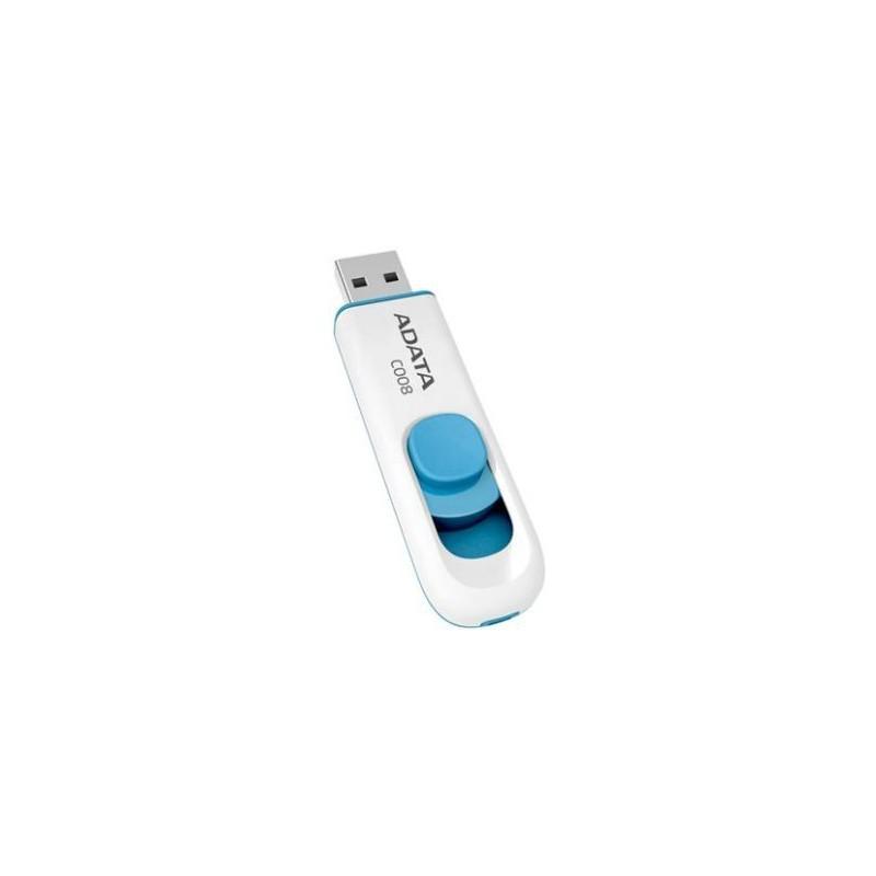 ADATA Memorie USB C008 64 GB, USB 2.0, Alb, AC008-64G-RWE