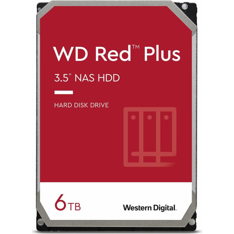 WD HDD NAS Red Plus, 6TB, 5400 RPM, 256MB, SATA III, WD60EFPX