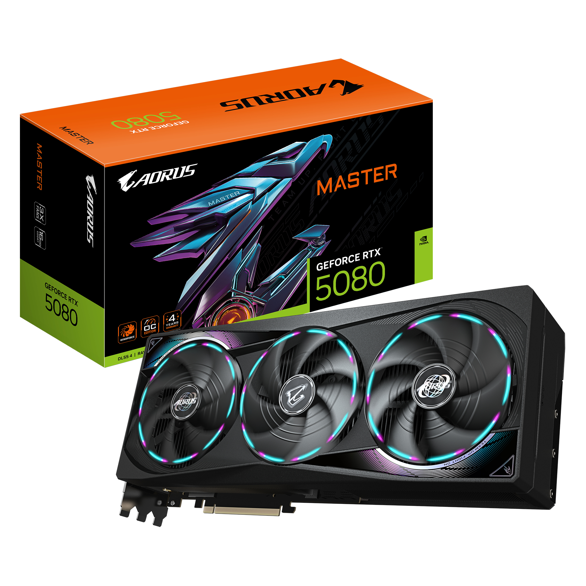 Gigabyte Placa video Aorus GeForce RTX 5080 Master 16G, 16384 MB GDDR7, GV-N5080AORUS M-16GD