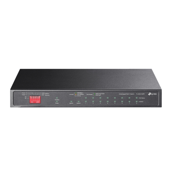 Tp-Link SWITCH PoE, 10 porturi Gigabit (2-Port PoE++ si 6 PoE+), IEEE 802.3af/at/bt, TL-SG1210PP