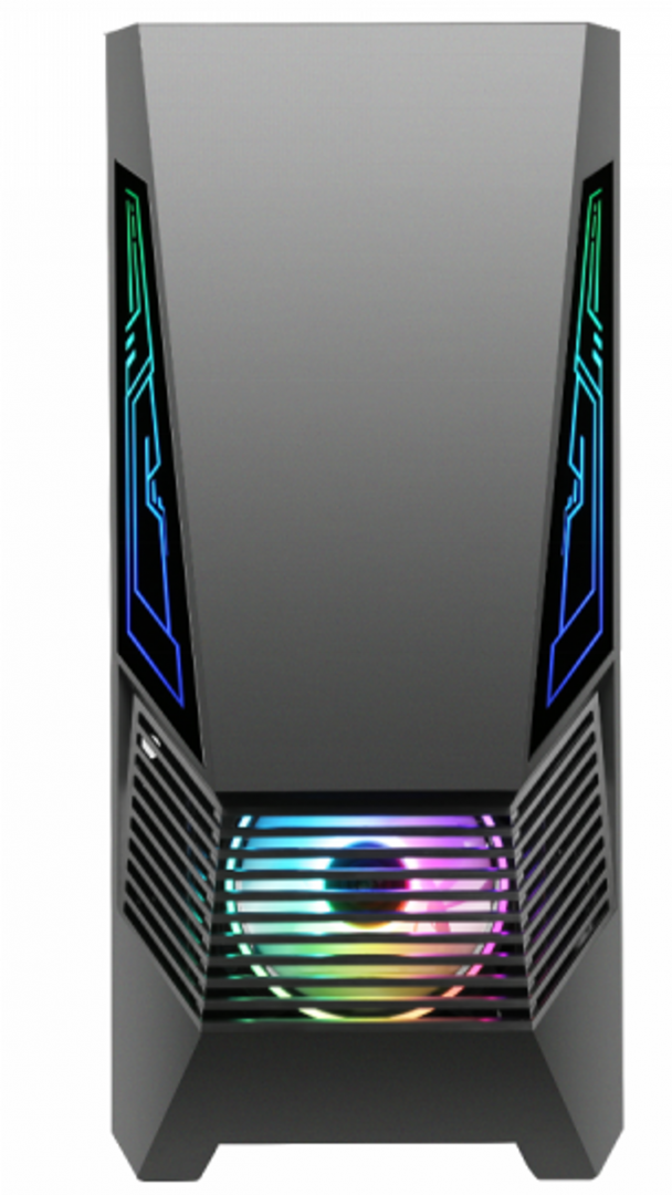 SERIOUX Carcasa gaming Rogue, tip middle tower, mesh si banda ARGB, Capac superior cu, SRXC-ROGUE