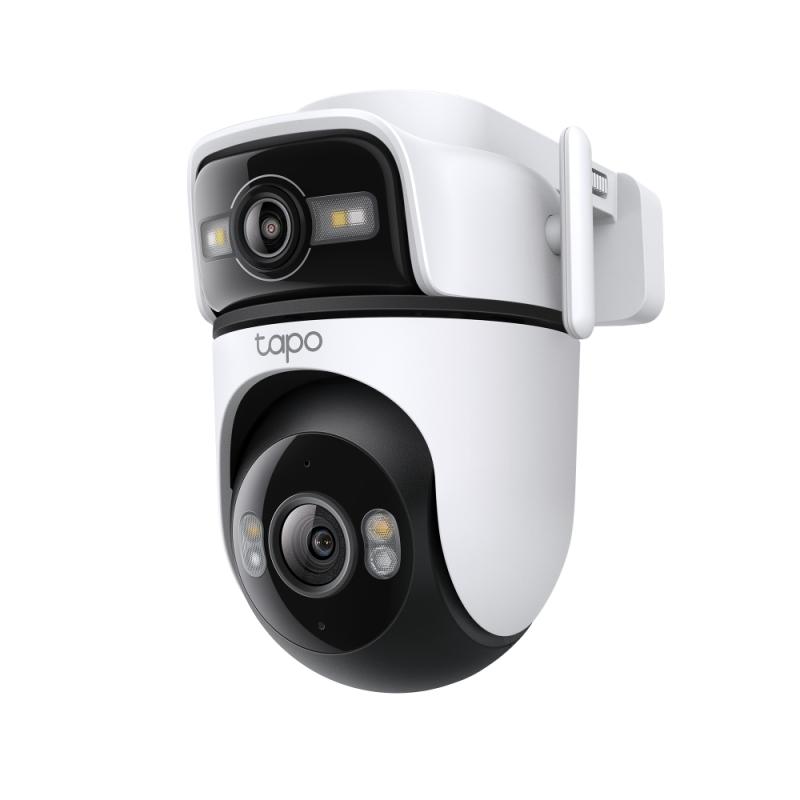 TP-LINK Outdoor Dual Lens Pan/Tilt Security Camera, 2 × External Antennas, 2.4 GHz, pets, TAPO C545D