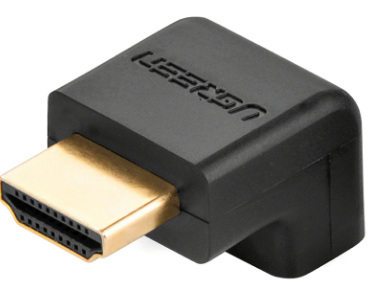 UGreen ADAPTOR video, HD112 cupla extender HDMI (T) la HDMI (M), 90 grade jos, rezolutie, 20109