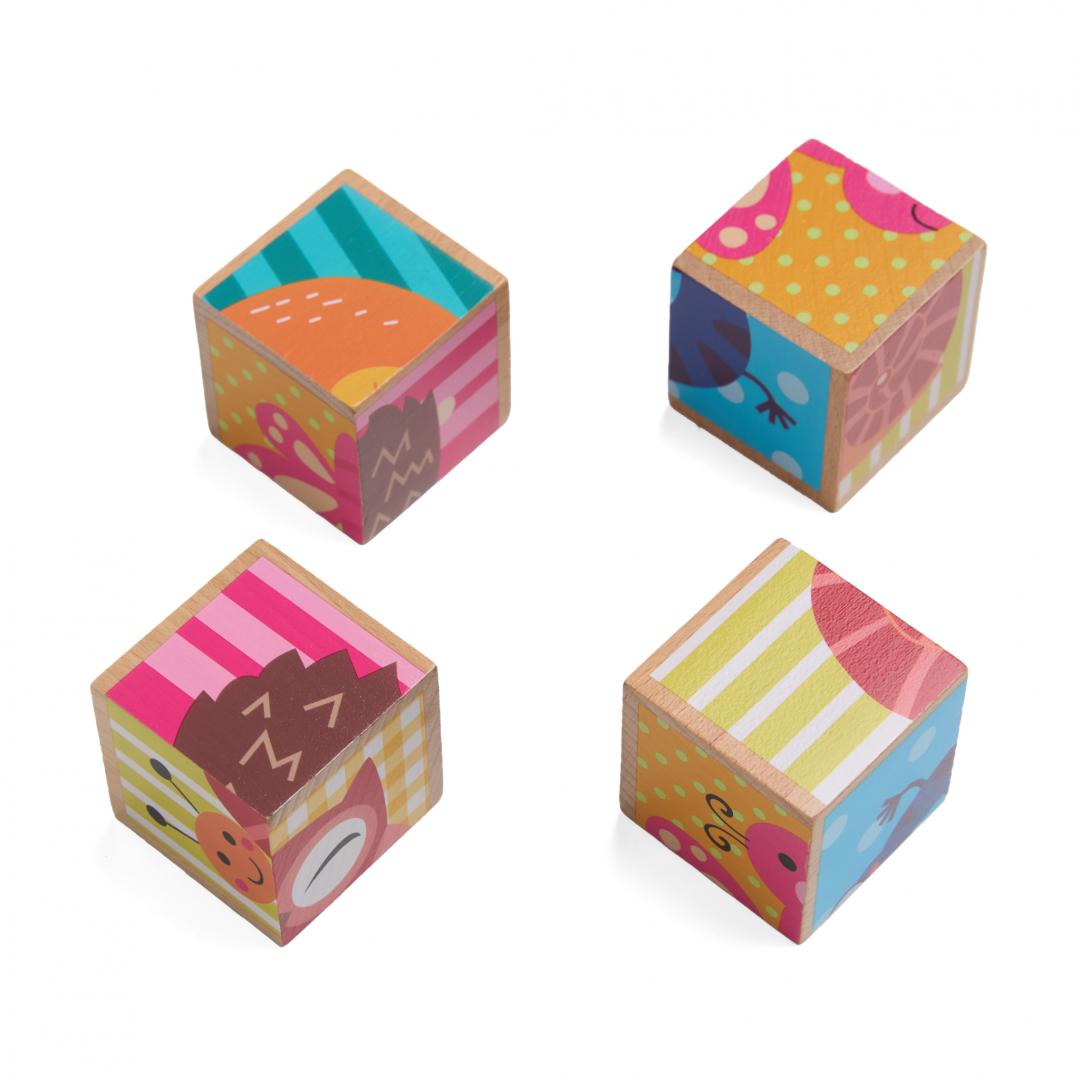MomKi PUZZLE DIN LEMN CU ANIMALE, 4 PIESE, MKT1110