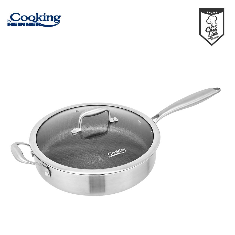 HEINNER TIGAIE ADANCA INOX +CAPAC STICLA IN 3 STRATURI 28*7.5CM, 4.2 L, TITANIUM3, HR-MRK-28C