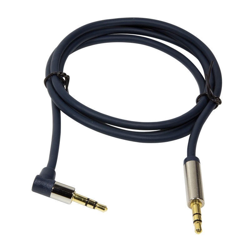 Logilink CABLU audio stereo (3.5 mm jack T/T), 1m, conectori auriti, un conector 90 grade, CA11100