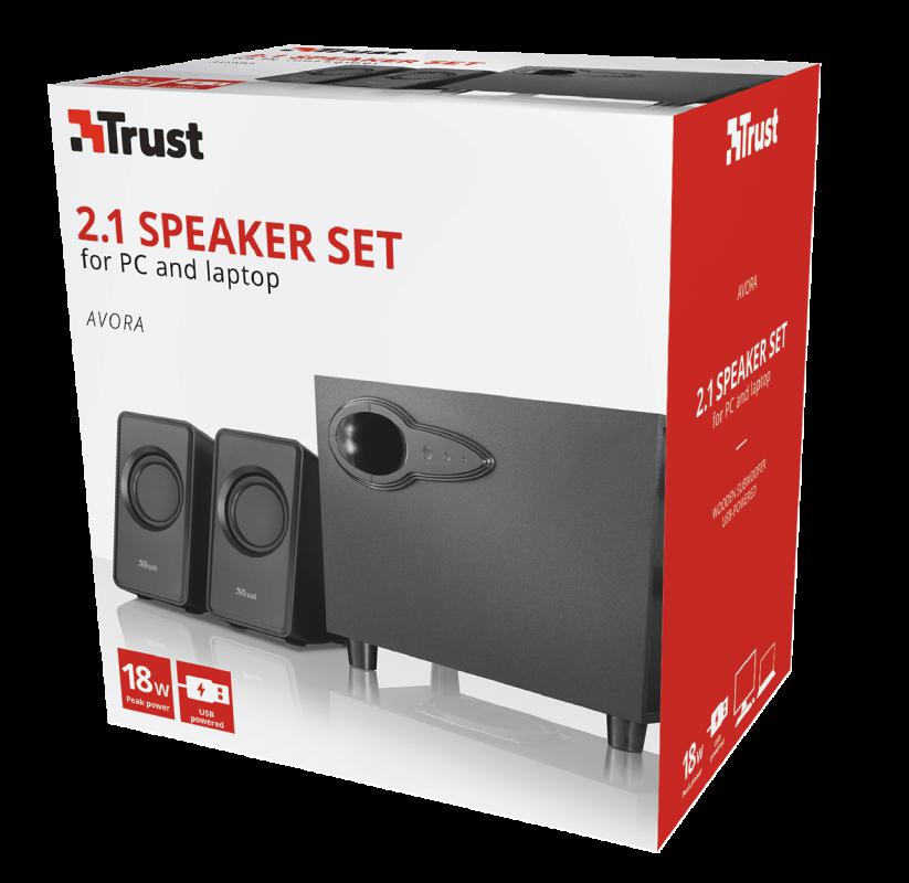Trust BOXE, "Avora", 2.1, RMS: 9 W negru, TR-20442 - imagine 5