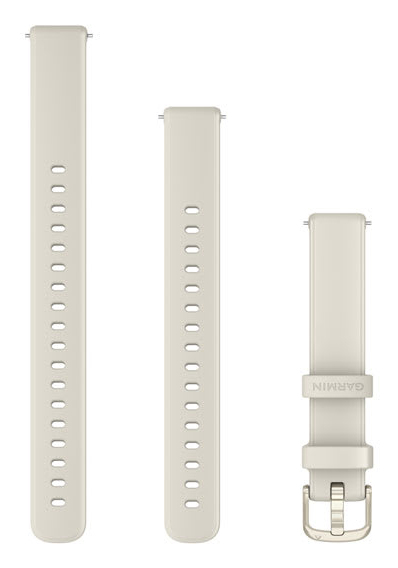 Garmin Lily 2 Bands (14 mm), Bone Silicone, Lunar Gold Hardware, 010-13302-30