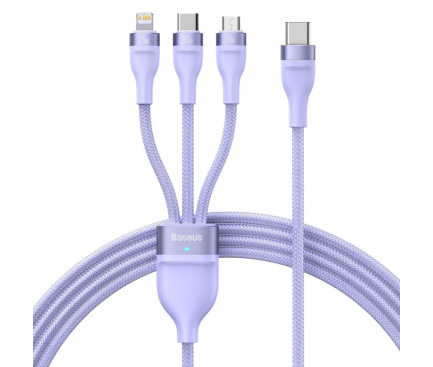 Baseus CABLU alimentare si date Flash Series II One- for-three, pt. smartphone, USB la, CASS030005