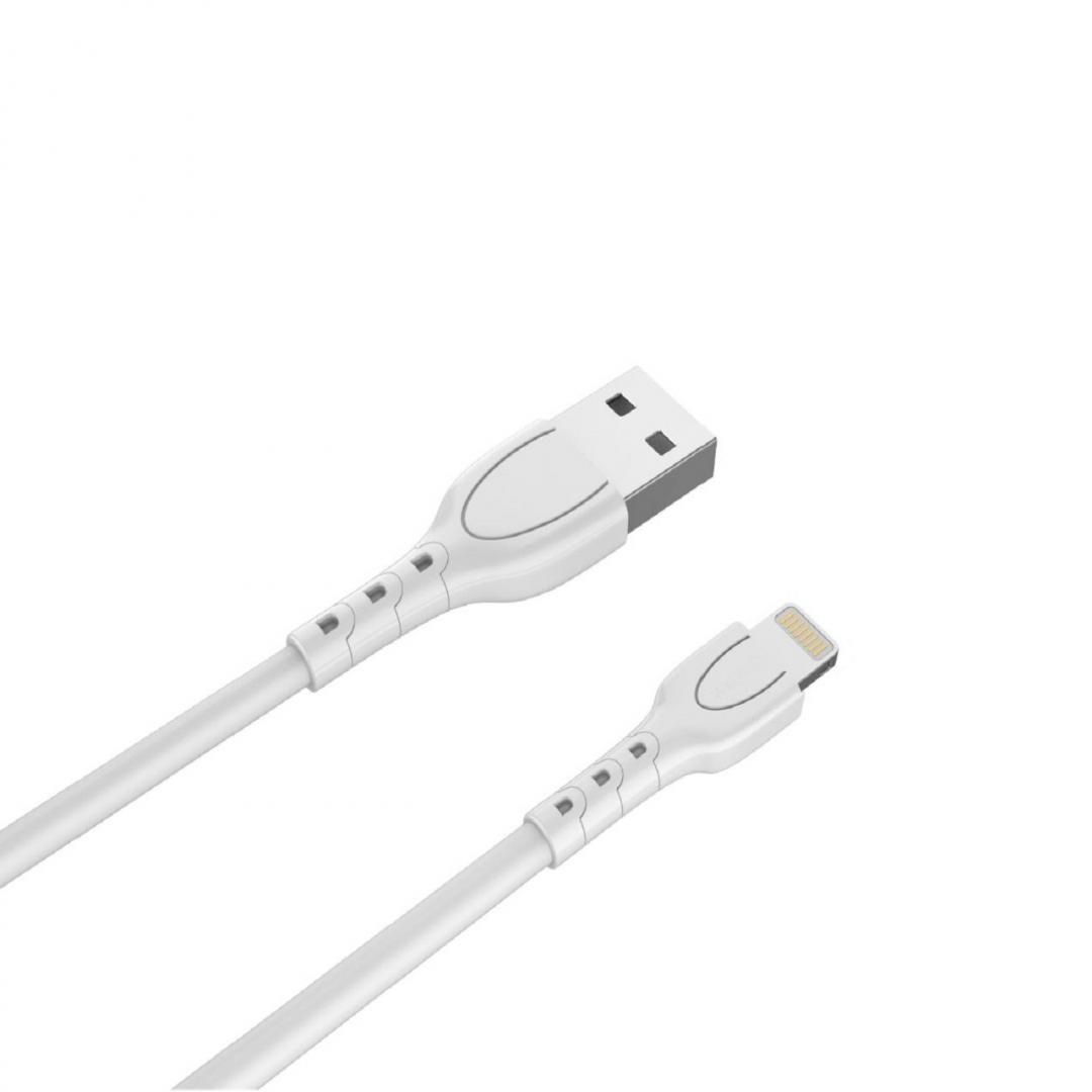 LEMONTTI Cablu Wind USB-A la tip Lightning, lungime 1.2m, Alb, LEMCULH2A