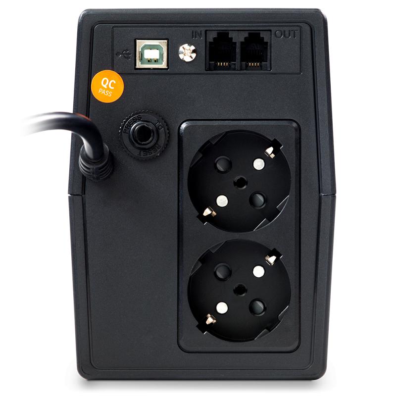 Njoy UPS HORUS, Line int., mini Tower, AVR, Schuko x 2, display LCD, back-up 1, PWUP-LI080H1-AZ01B - imagine 3