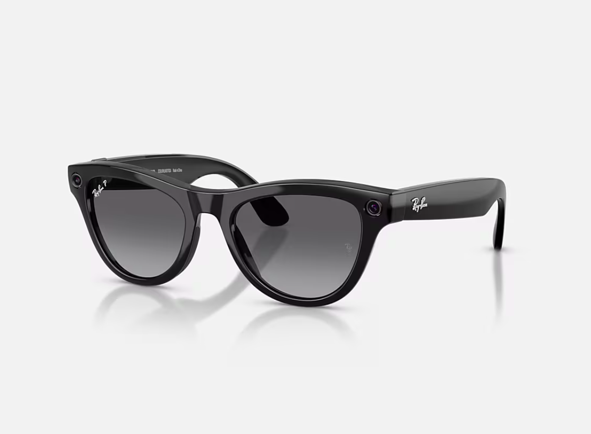 RAYBAN Ray-Ban Meta Skyler Gen 2 High Bridge Fit Shiny Black Polarized Gradient, RW4014 601/T3 52-20