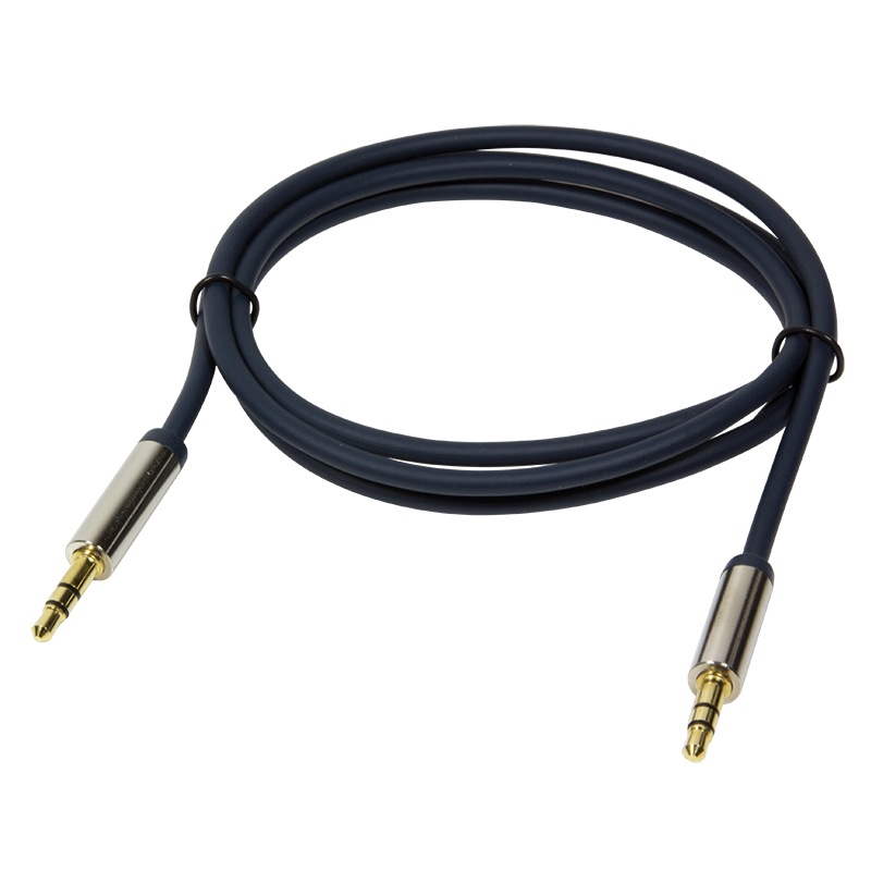 Logilink CABLU audio stereo (3.5 mm jack T/T), 0.5m, conectori auriti, albastru, CA10050