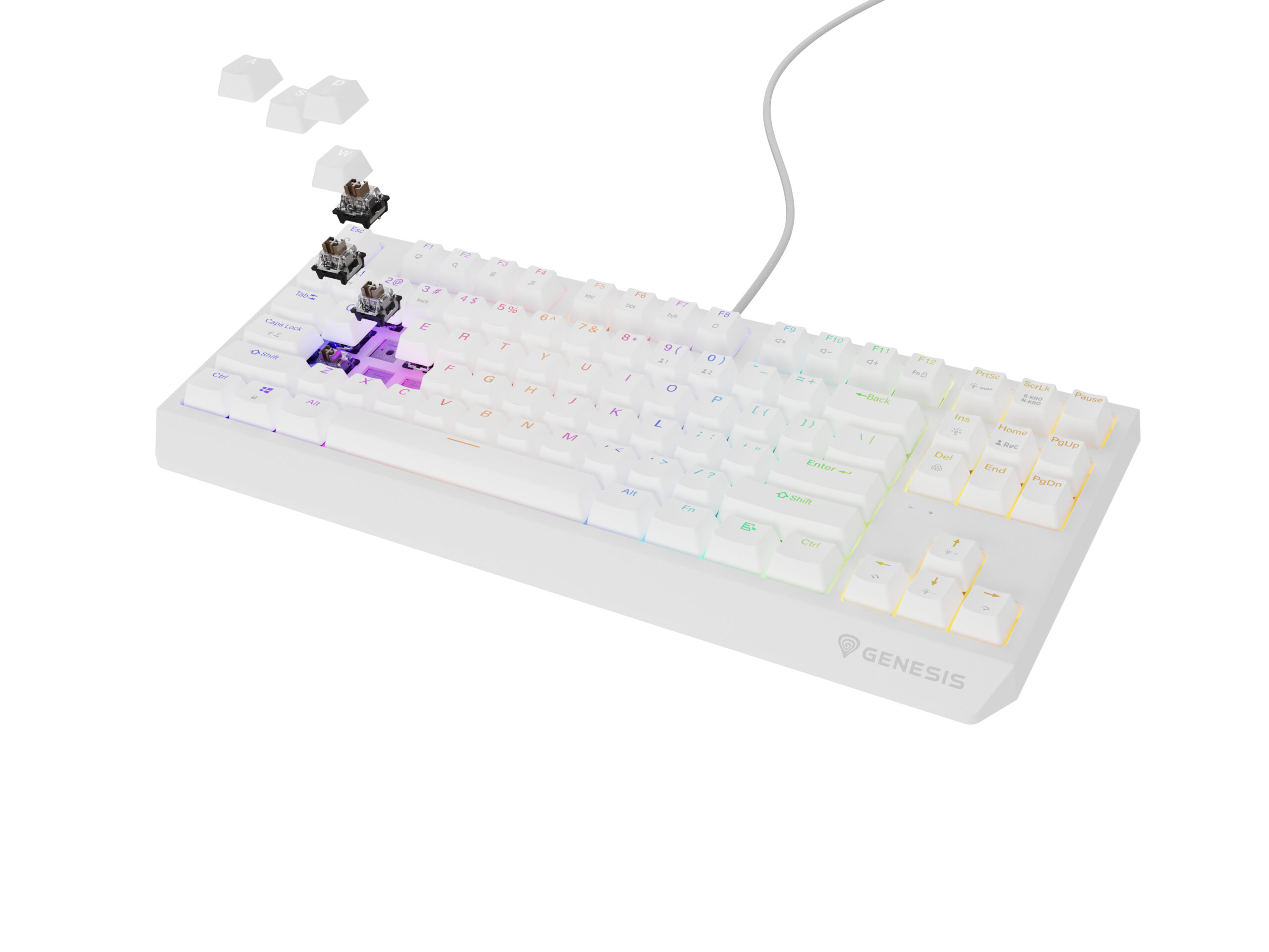 Genesis Tastatura Thor 230 TKL B alb, NKG-2080 - imagine 2