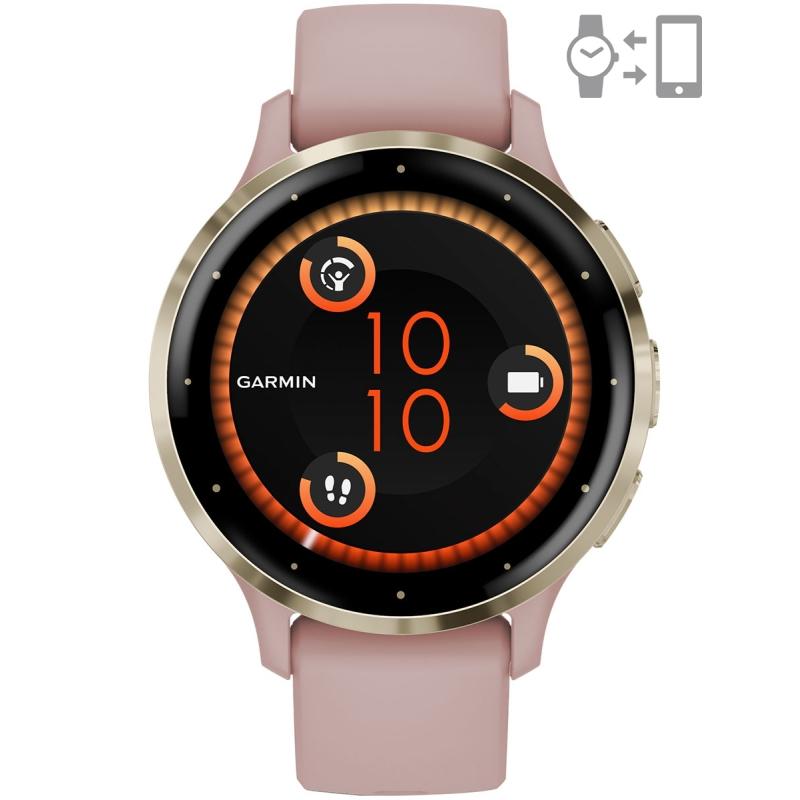 Garmin SMARTWATCH Ceas Venu 3S Pink Dawn/Soft Gold, 010-02785-03