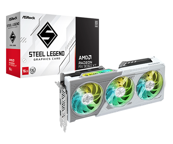 Asrock Placa video Radeon RX 9060 XT Steel Legend 16GB OC, RX9060XT SL 16GO - imagine 5