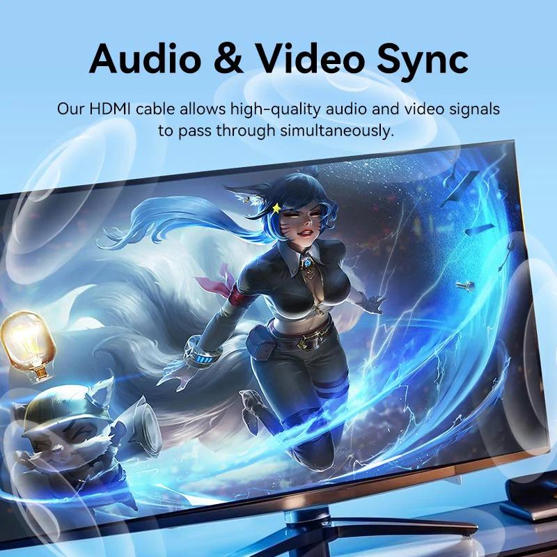 Vention Cablu video, HDMI (T) la HDMI (T), 0.75m, rezolutie 4K la 60Hz, conectori auriti, AACBE - imagine 6