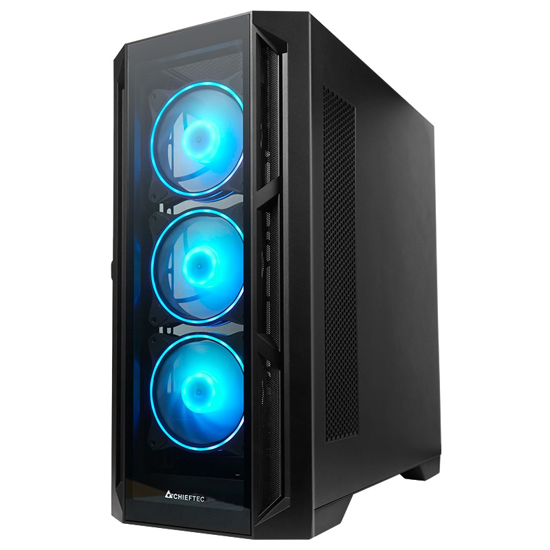 CHIEFTEC CARCASA APEX, Tower,ATX,fara sursa,4xfan,USB 3.2gen2 Type-Cx2,USB 3.2gen1x2, GA-01B-TG-OP - imagine 3