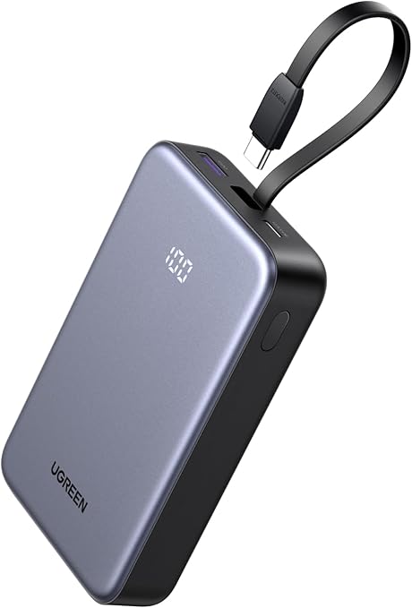 UGreen POWER BANK PB505, 20000mAh, 20W, 1 x USB Type-C input/output, cablu USB Type-C, 45762