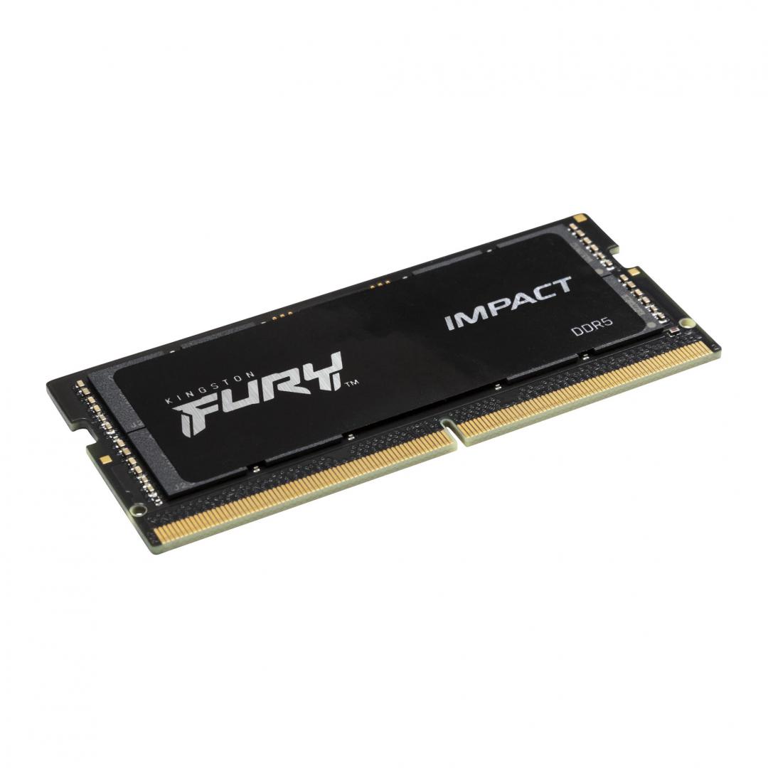 Kingston Memorie SODIMM Fury Impact DDR5 16 GB, frecventa 4800 MHz, 1 modul, radiator, KF548S38IB-16