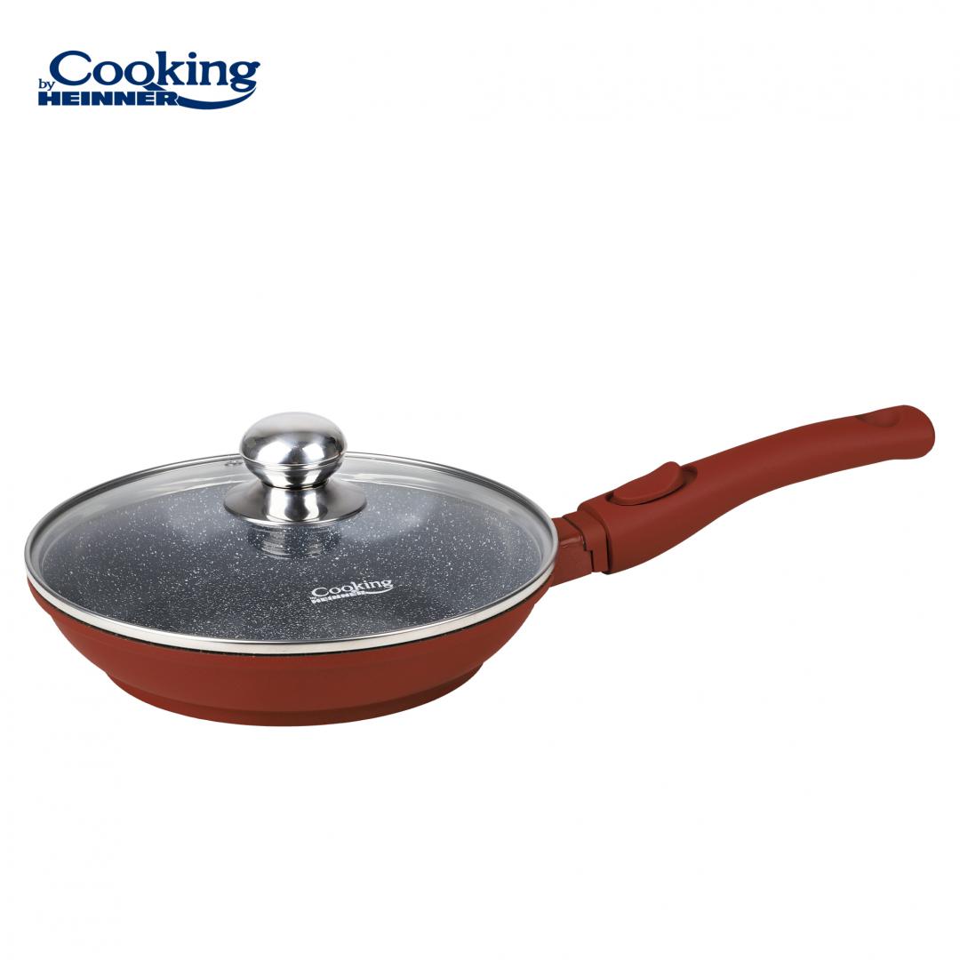 HEINNER TIGAIE ALUMINIU TURNAT + CAPAC 24x4.8 CM, CALABRIA, COOKING BY, HR-JLG-24T