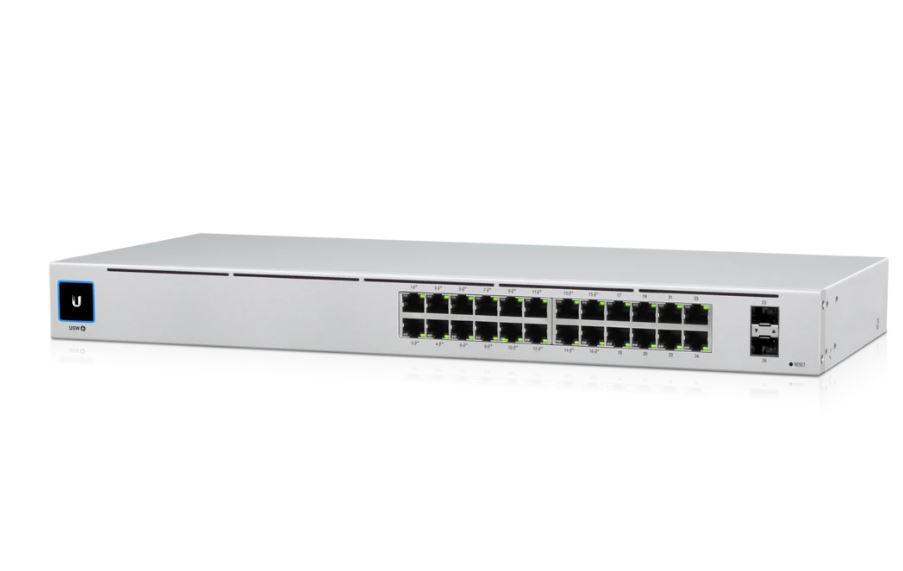 Ubiquiti SWITCH PoE, UNIFI SWITCH24port Gigabit x 24, SFP SFP x 2, managed, rackabil, USW-24-POE