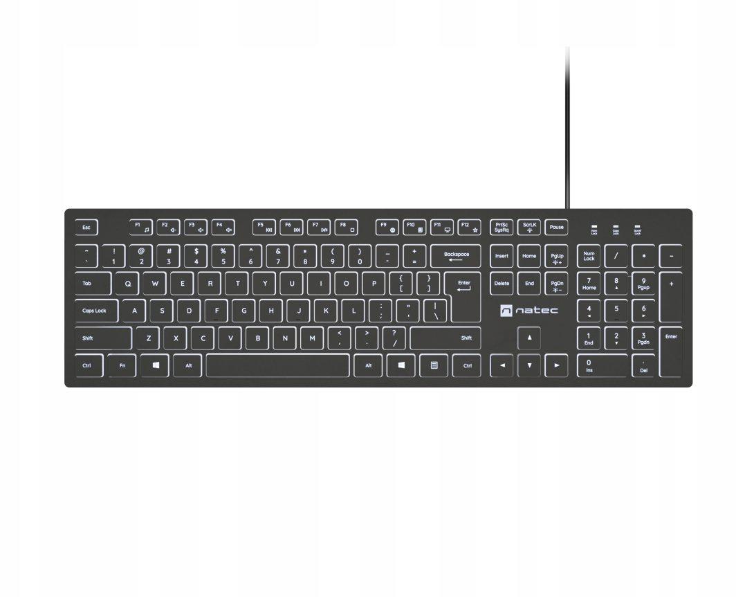 NATEC Tastatura Herring Slim, USB, negru, NKL-2342
