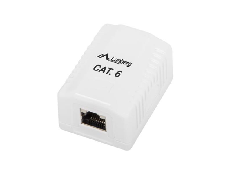 Lanberg SURFACE-MOUNT BOX CAT.6 UTP W, OS6-0001-W