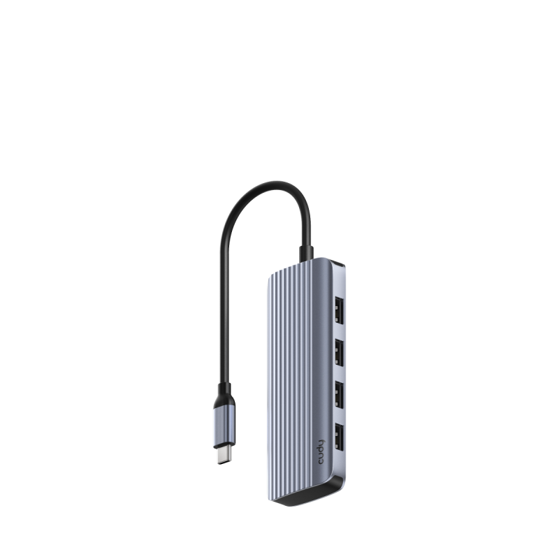 CUDY Hub USB USB-C, 6 porturi, HDMI, Argintiu, UH500