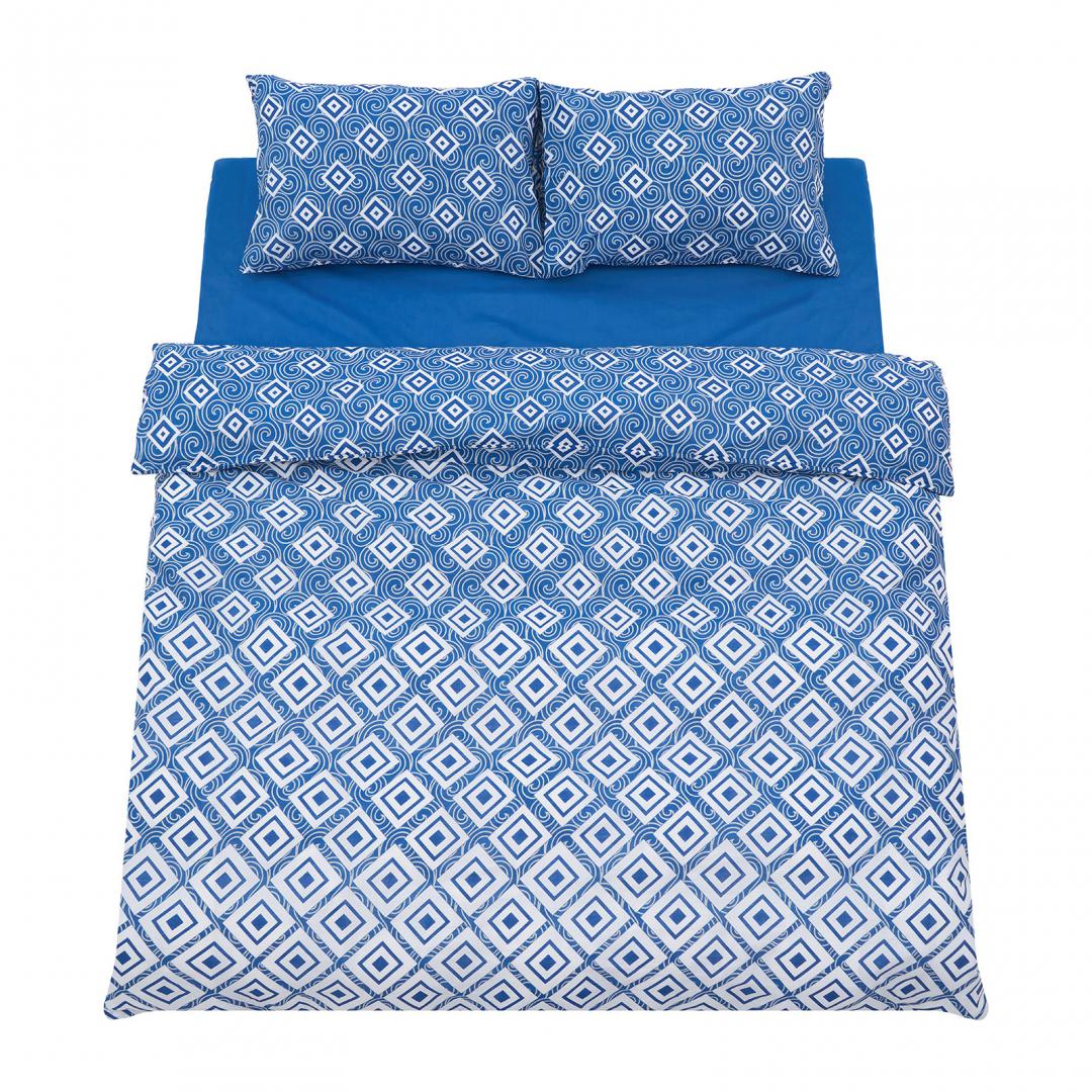 HEINNER Lenjerie dubla 100% bumbac 4 piese, Blu, HR-DBL132-BLU