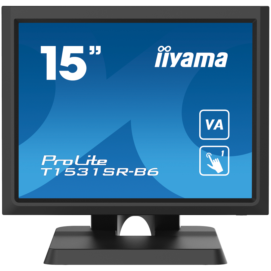 Iiyama Monitor LED 15" VA, Res Touch, 1024x768, 1A1H1DP, T1531SR-B1S