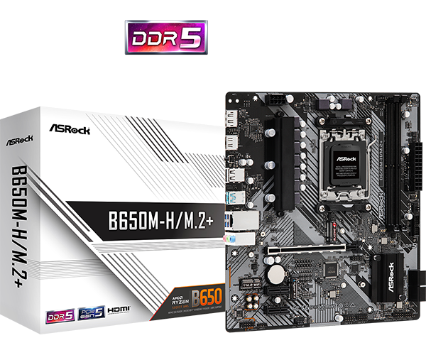 Asrock PLACI de BAZA DDR5, B650M-H/M.2+