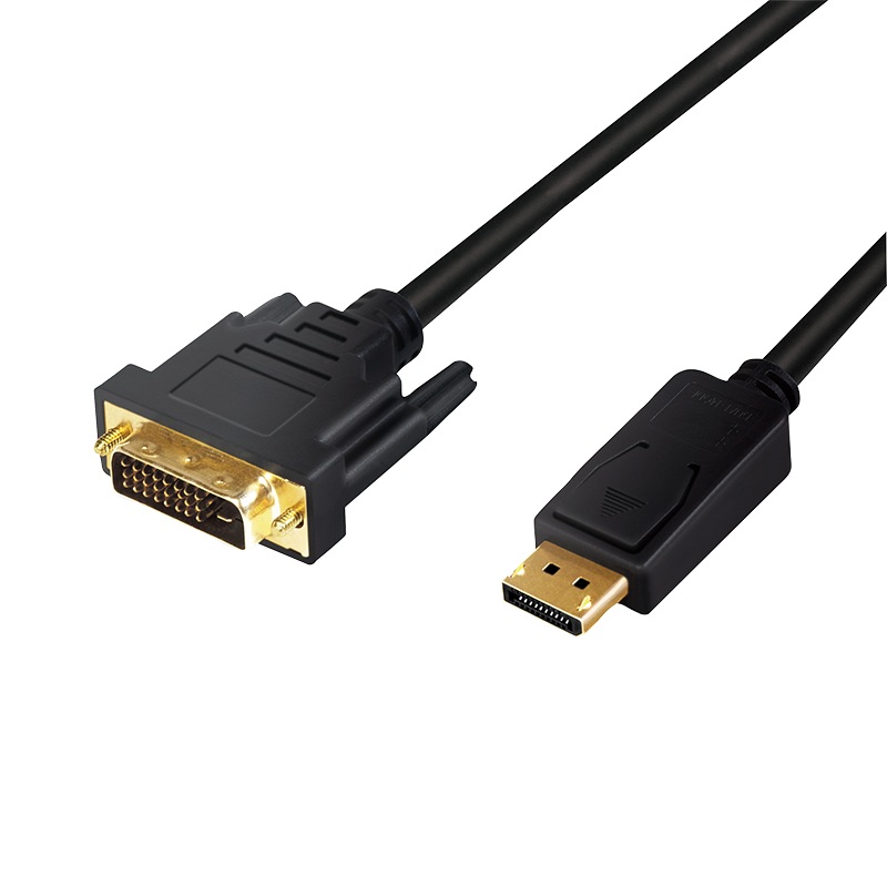 Logilink CABLU video, adaptor DisplayPort (T) la DVI-D DL (T), 2m, conectori auriti, CV0131
